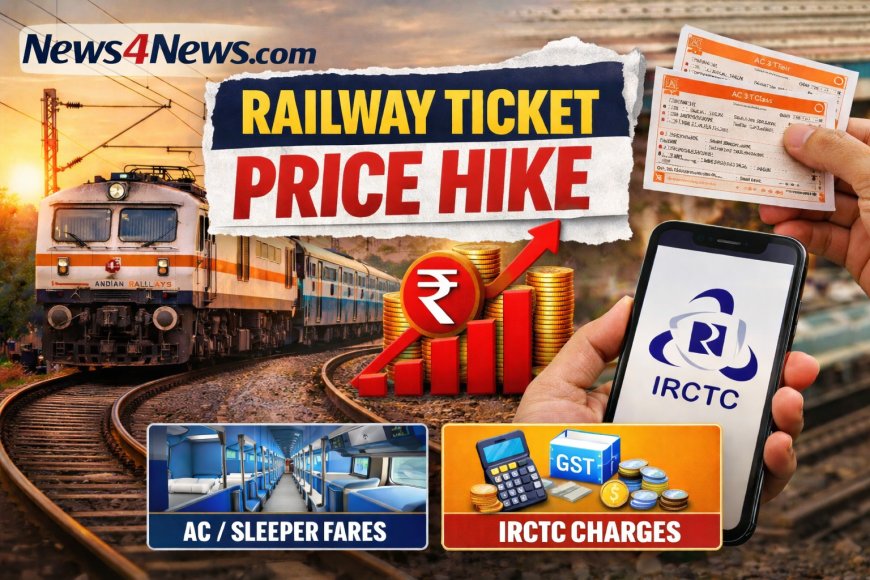 Railway Ticket Price Hike Announced: Check New Fares, IRCTC Charges & What Passengers Need to Know